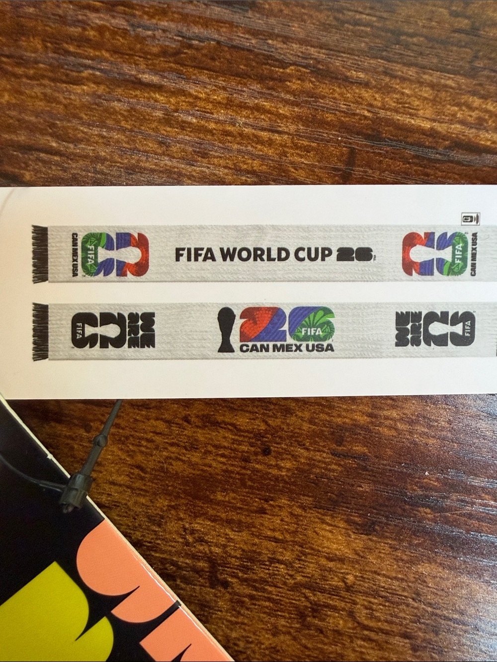 FIFA Soccer World Cup 26 Commemorative Scarf - White with Multicolor Logo